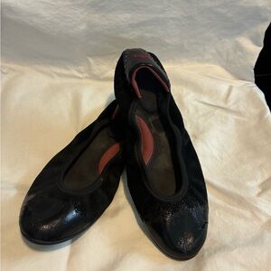 Puma black suede flats size 8.5
